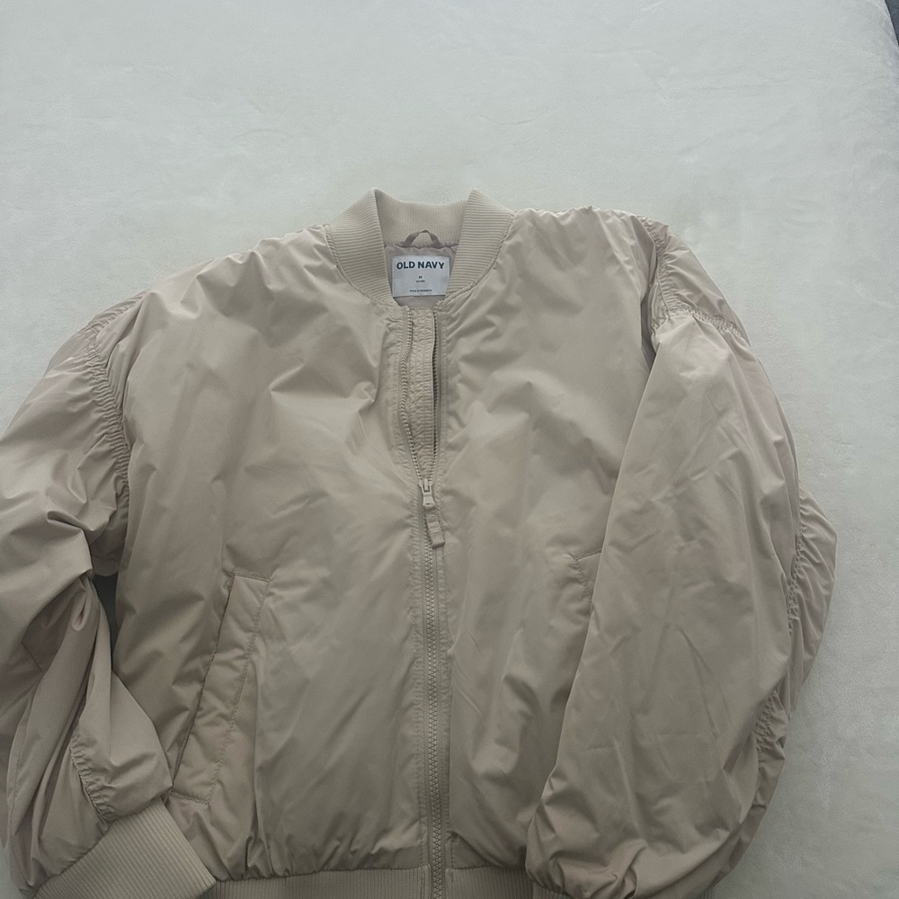 Old Navy Light Tan Bomber Jacket